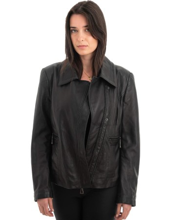 Γνήσιο Γυναικέιο Δερμάτινο Μπουφάν - Z998