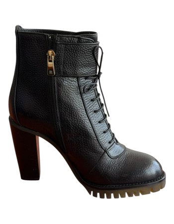Δερμάτινο Γυναικείo Μποτάκι - A379